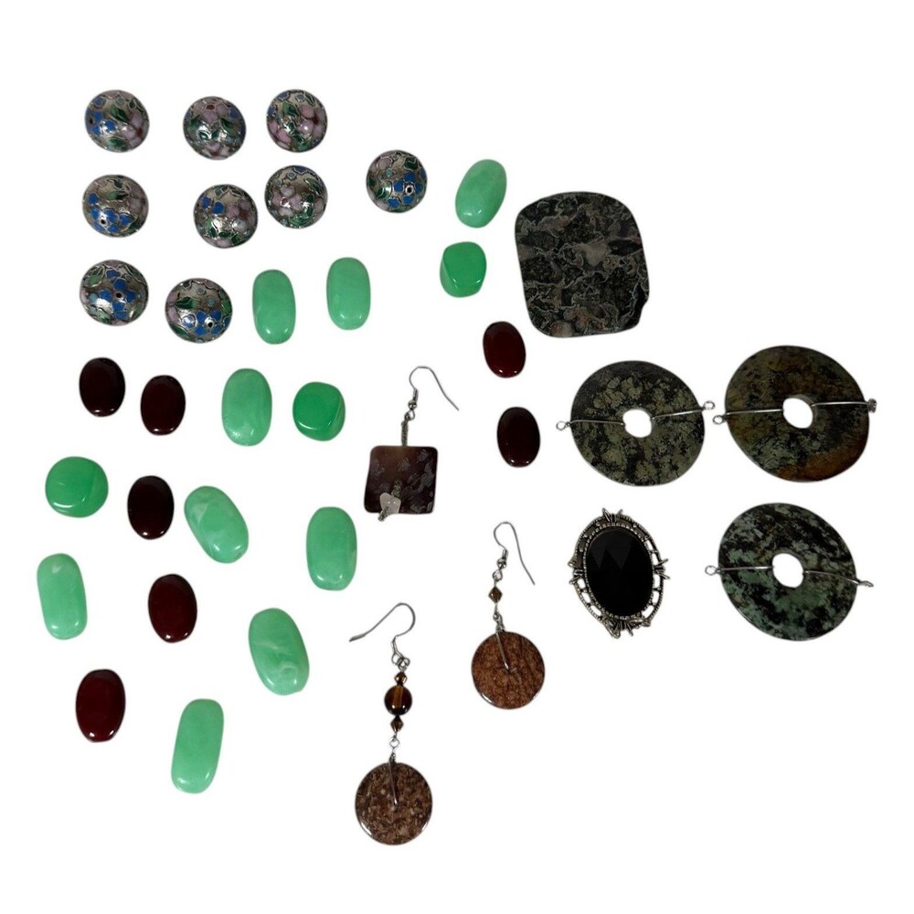 Lot of assorted beads and earrings for Jewelry Making